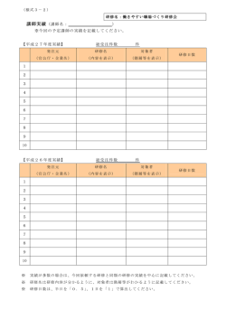 講師実績（講師名： ） ※今回の予定講師の実績を記載してください