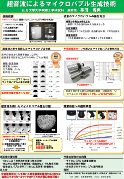 超音波によるマイクロバブル生成技術