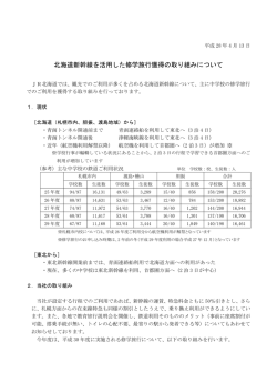 北海道新幹線を活用した修学旅行獲得の取り組みについて