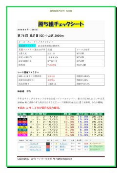 第 76 回 皐月賞（ GI）中山芝 2000m