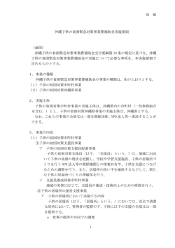 沖縄子供の貧困緊急対策事業費補助金実施要領[PDF：100KB]