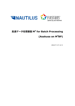 高速データ処理基盤 M3 for Batch Processing