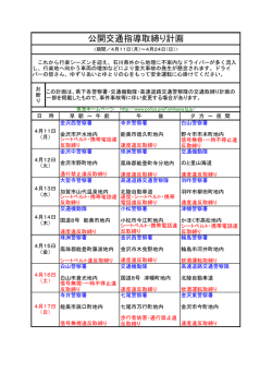 公開交通指導取締り - 石川県警察本部