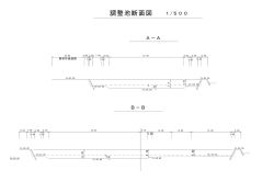 松が丘調整池断面図