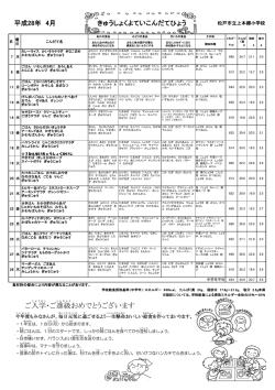 ご入学 ・ご進級 おめでとうございます