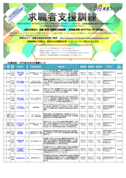 札幌地区 - 独立行政法人 高齢・障害・求職者雇用支援機構