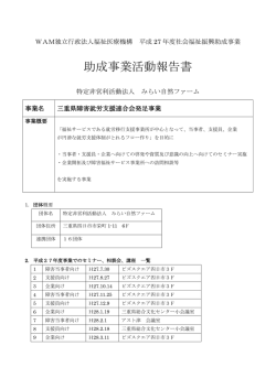 助成事業活動報告書 - 障碍者ITカレッジ四日市