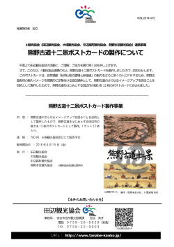 熊野古道十二景ポストカードの製作について