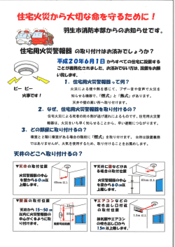 表 住宅用火災警報器リーフレット[PDF：125KB]