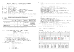第 33 回 清瀬市小・中学生陸上記録会実施要項