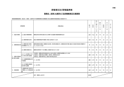 評価項目及び評価基準表