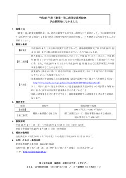 「創業・第二創業促進補助金」 が公募開始になりました