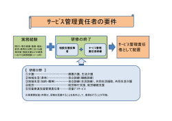 ｻｰﾋﾞｽ管理責任者の要件