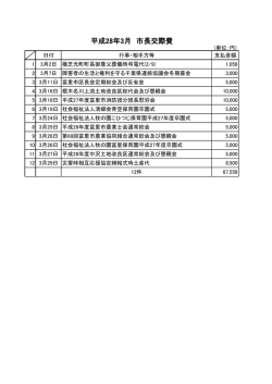 平成28年3月 市長交際費