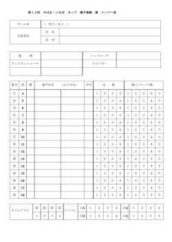 メンバー表 - FC2