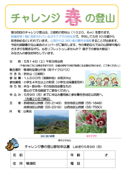 2016チャレンジ春の登山.