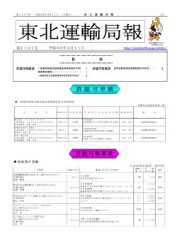 許認可申請 許認可等事項
