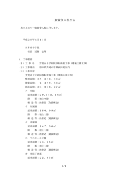 一般競争入札公告 - 日本赤十字社