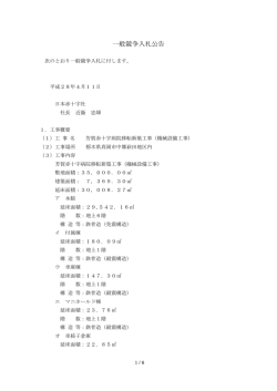 一般競争入札公告 - 日本赤十字社