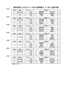 高円宮杯U-18サッカーリーグ2016 新潟県リーグ N4E 試合日程