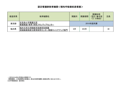 認定看護師教育機関＜慢性呼吸器疾患看護