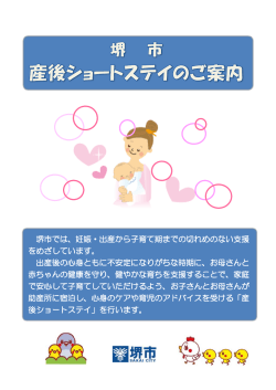 堺市では、妊娠・出産から子育て期までの切れめのない支援 をめざし