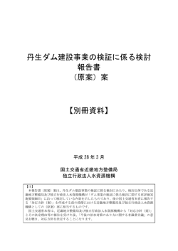 丹生ダム建設事業の検証に係る検討 報告書