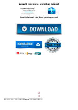 renault 16cc diesel workshop manual