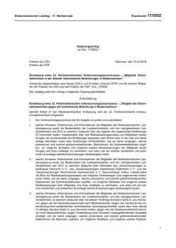 Drucksachen allgemein - Nieders&auml;chsischer Landtag