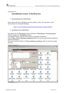Installation neuer Schriftarten