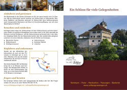 Ein Schloss f&uuml;r viele Gelegenheiten
