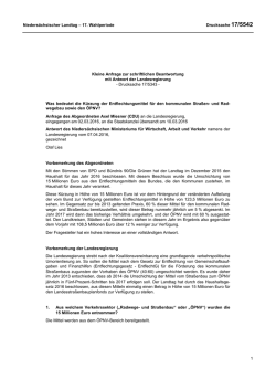 Drucksachen allgemein - Nieders&auml;chsischer Landtag
