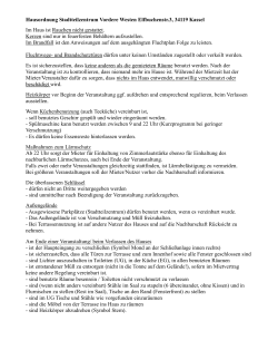 Hausordnung - Stadtteilzentrum Vorderer Westen