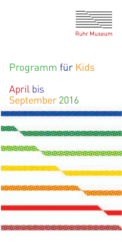 Programm für Kids April bis September 2016
