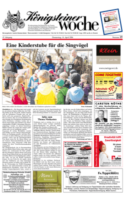 Eine Kinderstube f&uuml;r die Singv&ouml;gel