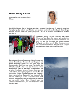 Unser Skitag in Laax - SIS Swiss International School