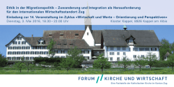 Einladung - Forum Kirche und Wirtschaft