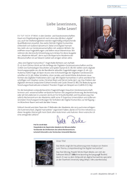 Editorial - Bayerische Akademie der Wissenschaften