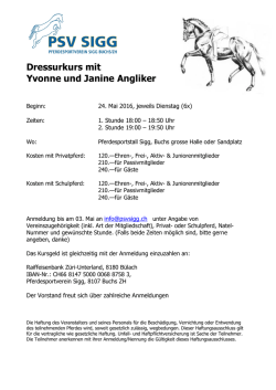 Dressurkurs mit Yvonne und Janine Angliker