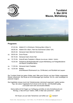 Turnfahrt 5. Mai 2016 Mauss, Mühleberg