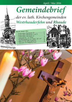 Gemeindebrief - Kirche West-Rhaude