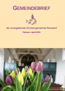 GEMEINDEBRIEF - Kirchenkreis Hanau