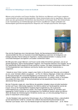Hirnstr&ouml;me bei Fehlhandlungen verraten das Geschlecht