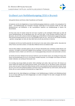 Gru&szlig;wort zum Notfallseelsorgetag 2016 in Bruneck