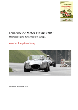 Lenzerheide Motor Classics 2016