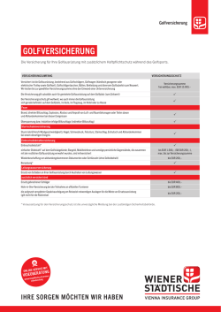 golfversicherung - Wiener St&auml;dtische