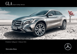 Preisliste GLA - Mercedes-Benz