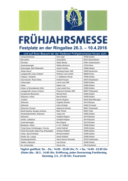 Festplatz an der Ringallee 26.3. &ndash; 10.4.2016