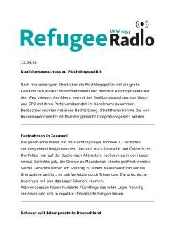 13.04.16 Koalitionsausschuss zu Flüchtlingspolitik Nach