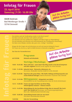 Infotag f&uuml;r Frauen - Fair - Frauen und Arbeit in der Region